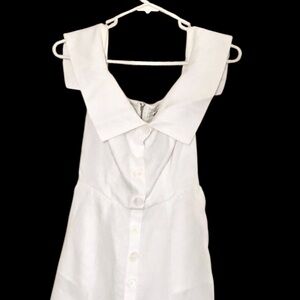 Reformation White Button-Down Dress